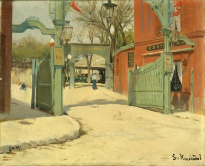 Inngang til parken Moulin de la Galette av Santiago Rusiñol