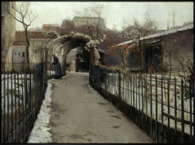 Hage om vinteren av Santiago Rusiñol