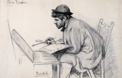 Portrett av Pere Ferran maleri av Santiago Rusiñol