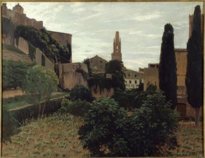 Santiago Rusiñol / ‘Girona, III’, ca. 1925, Olje på lerret, 93 × 123 cm. av Santiago Rusiñol