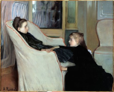 Jenta rekonvalesent av Santiago Rusiñol