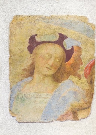 Ung mann (fresco) av Sanzio of Urbino (attr. to) Raphael