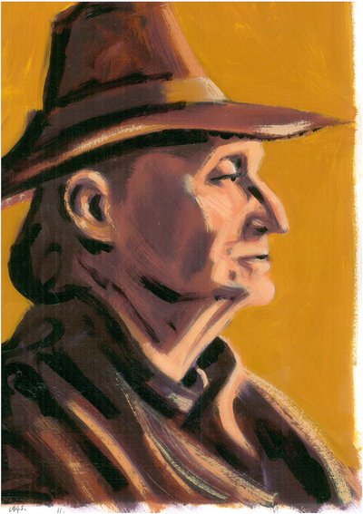 Edith Sitwell (1887-1964), 2008 (olje) av Sara Hayward
