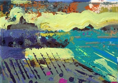 Iona Abbey I (akryl på lerret) av Sara Hayward