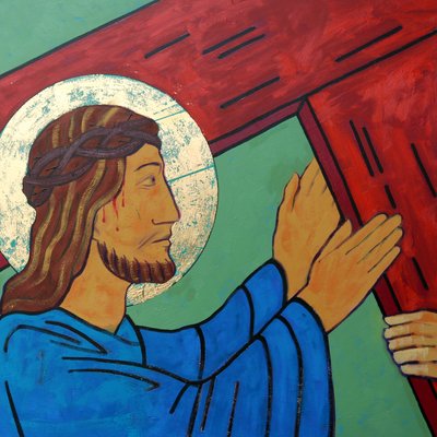 Jesus tar opp sitt kors av Sara Hayward