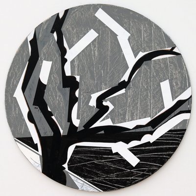 Twixt Heaven & Earth VIII-B (akryl på sirkulært bord) av Sara Hayward