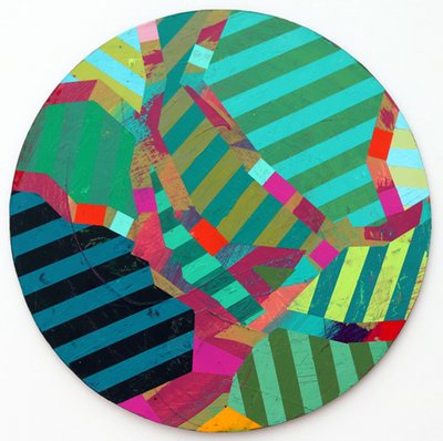 Twixt Heaven & Earth XVI-A (akryl på sirkulært bord) av Sara Hayward
