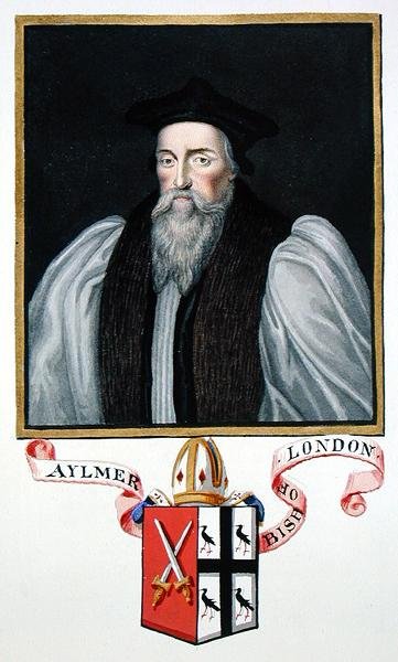 Portrett av John Aylmer (1521-94) biskop av London fra 