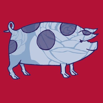 Piddle Valley Pig, 2005 (digital) av Sarah Hough