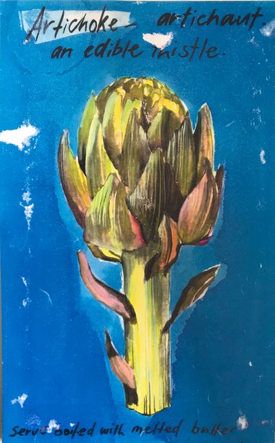 Artischocke, 2023 von Sarah Thompson-Engels