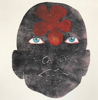 "Svarte liv betyr noe" 2020, (monoprint) av Sarah Thompson Engels