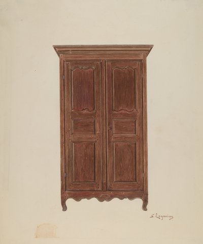 Garderobeskap, ca. 1939. av Sarkis Erganian
