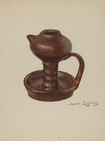 Grease Lamp, c. 1939.    1159173   no       norwegian Successfully Translated  Original: Portrait de Natalia Alekseevna Touchkova Ogareva (1829-1913) (Portrait of N. A. Tuchkova Ogareva). Peinture de Karl Reichel (1788-1857), huile sur toile 1842. Art russ av Sarkis Erganian
