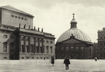 Berlin: Hedwigskirche; St Hedwig kirke (s/hvitt bilde) av Sasha Stone