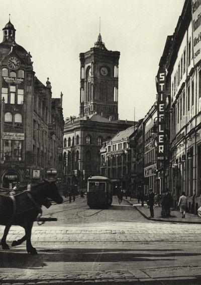 Berlin: Rathaus; Rådhuset (s/hvitt bilde) av Sasha Stone