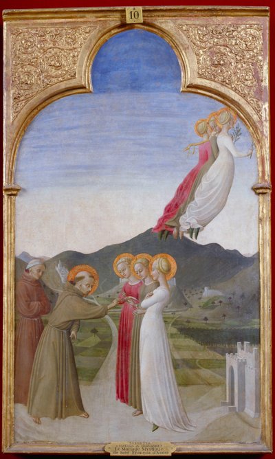 Det mystiske ekteskapet til St. Frans av Assisi, 1444 av Sassetta