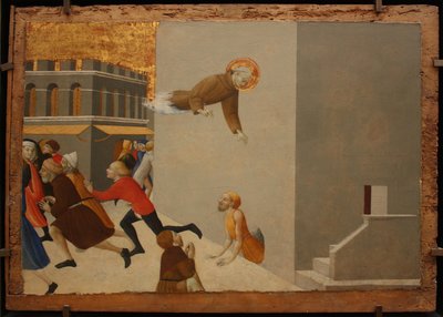 Den salige Ranieri frigjør de fattige fra et florentinsk fengsel fra Borgo del Santo Sepolcro altertavle, 1437-1444 av Sassetta
