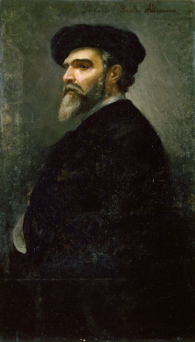Selvportrett av Saverio Francesco Altamura (1822-1897), olje på lerret av Saverio Altamura