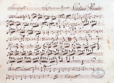 Musikalsk partitur av The Brigands opera av Mercadante (1836) av Saverio Mercadante