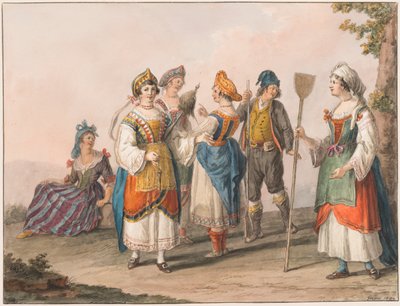 Kostymer i Sør-Calabria av Saverio della Gatta