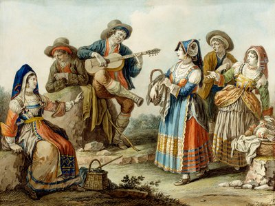 En napolitansk sang, 1882 av Saviero Xavier della Gatta