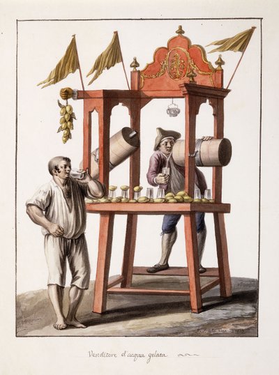 Isvannsleverandør; Selger av frossen vann, 1803 av Saviero Xavier della Gatta