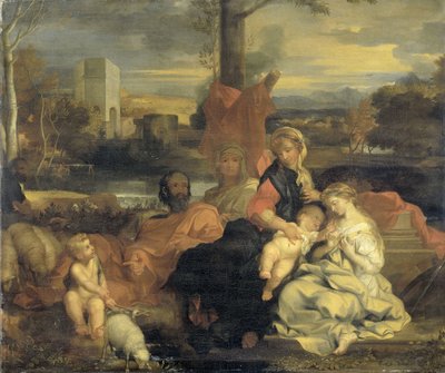 Det mystiske ekteskapet til St Catherine av Sébastien Bourdon (follower of)