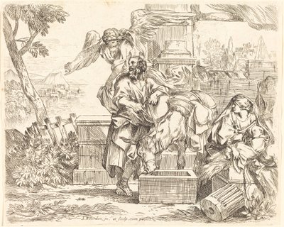 Saint Joseph lytter til engelens råd av Sébastien Bourdon