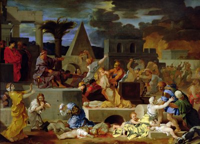 The Massacre of the Innocents (olje på lerret) av Sébastien Bourdon