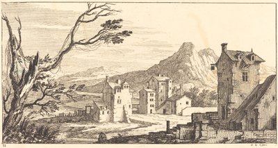 Landskap med hus av Sébastien  Le Clerc I