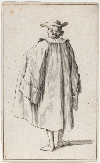Stående mann sett bakfra av Sébastien Le Clerc the elder
