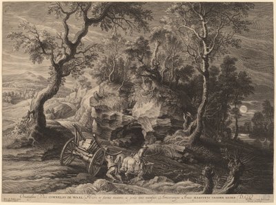 Steinete landskap av Schelte Adams Bolswert after Sir Peter Paul Rubens