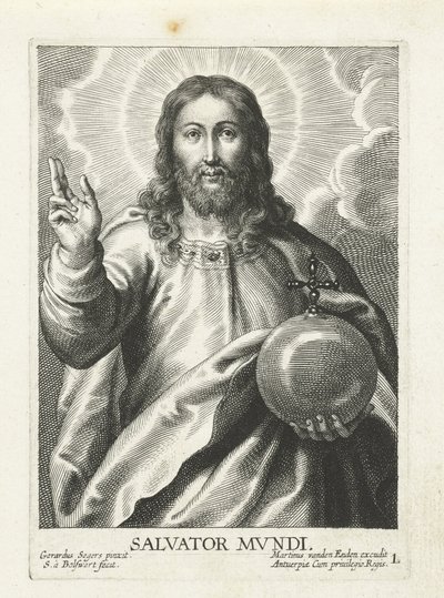 Før Kristus als Salvatore Salvatore Mavandi (tittel på objekt) av Schelte Adamsz. Bolswert