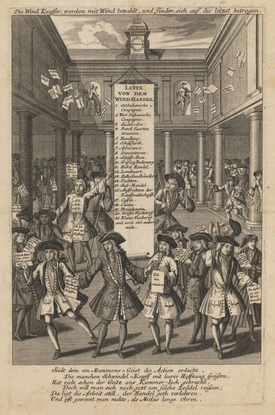 Vindhandlere slipper penger..., ca 1720 av Schmid