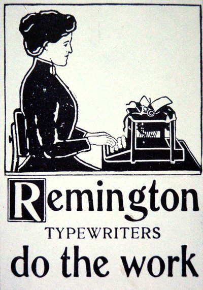 Annonse for Remington skrivemaskiner av School American