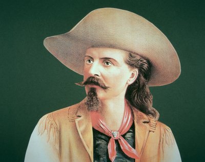 Buffalo Bill (1846-1917) (farge litho) av School American