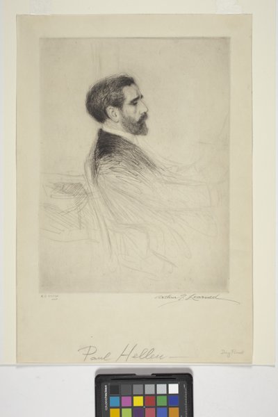 Portrett av Paul Helleu (blekk) av School American