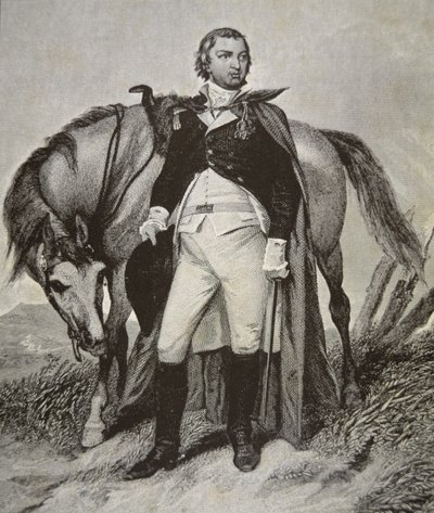 Portrett av Nathanael Greene (litho) av School American