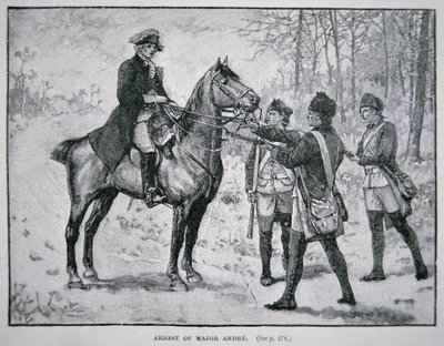Fangsten av major John Andre (litho) av School American