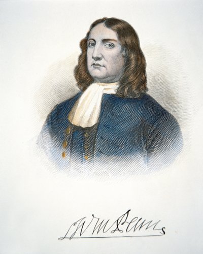 William Penn (farge litho) av School American
