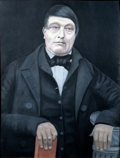 Portrett på blikk fra Rhyd-y-Car eller Colliers Row, midten/slutten av 1800-tallet (oljemaleri) av School British