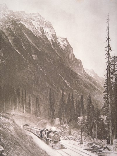 Canadian Pacific Railway Train, ca. 1925 (s/hvitt-bilde) av School Canadian