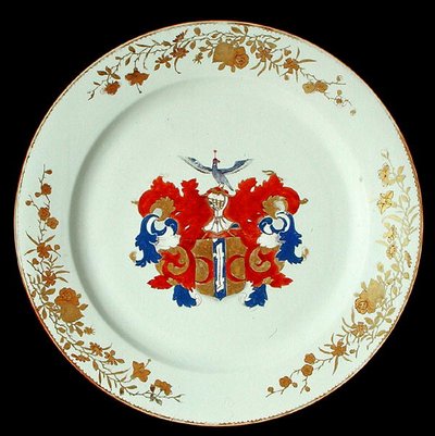 En kinesisk Imari porselenslader med armene til Valckenier fra Amsterdam, ca. 1750 (porselen) av School Chinese