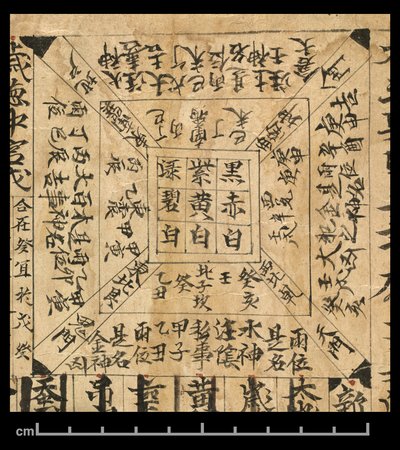 Almanakk for AD 978, Dunhuang Mogao, Kina, ca. 978 (blekk på papir) av School Chinese