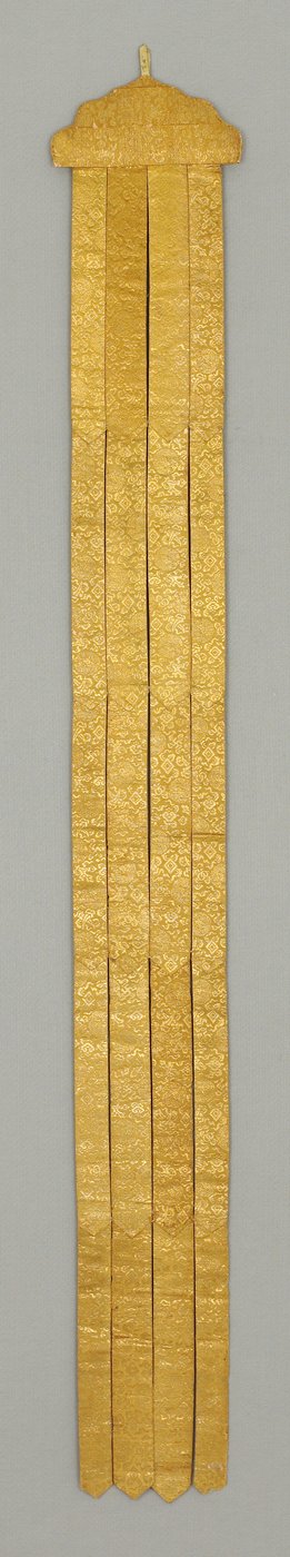 Banderole/tempelhenger, ca. 1700-tallet (silkebrokade) av School Chinese