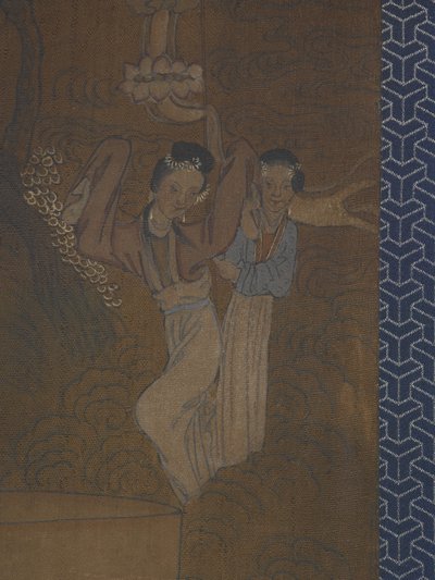 Fem kvinner i en prosesjon (blekk og farge på silke) av School Chinese