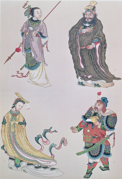 Helter og heltinner fra kinesisk historie, inkludert keiserinne Wu av School Chinese