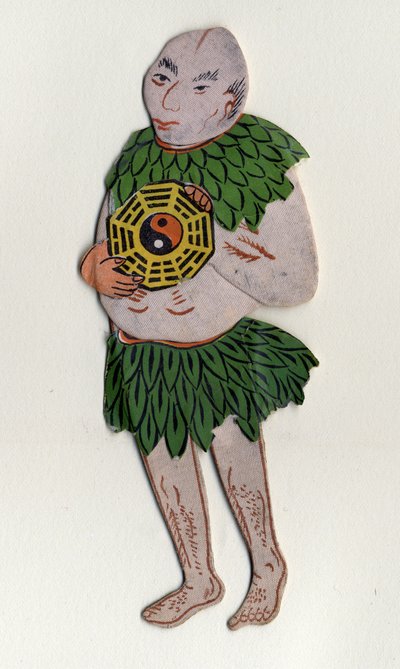 Mann som symboliserer "Yin og Yang". Kinesisk dekorativ gjenstand. sd. 1800-tallet. av School Chinese