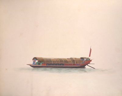 Musicians Boat, ca. 1800-05 (akvarell på papir) av School Chinese