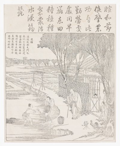 Plasser frø ris i vann for å hjelpe spiring. av School Chinese
